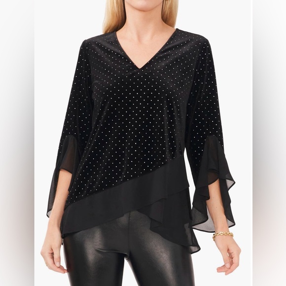 Vince Camino Sparkle Ruffle top - Picture 3 of 8